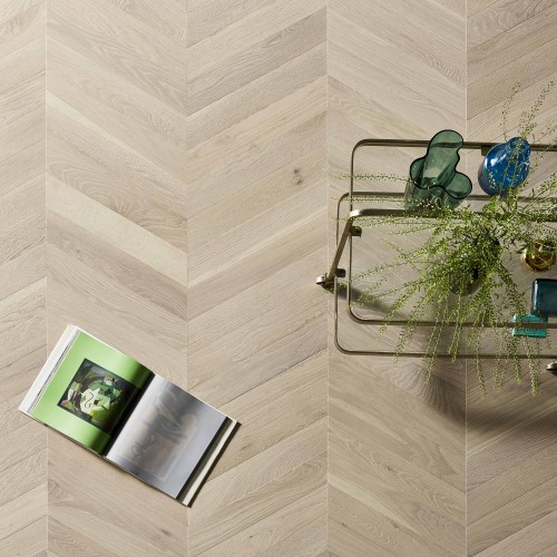 You can create patterns with your real wood flooring to add depth and character to your room.
