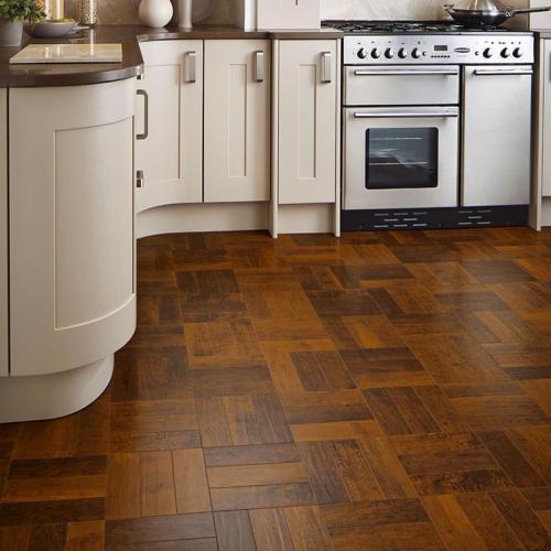 Spanish Cherry Parquet floor in kitchen