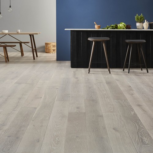 Ted Todd offer a range of real wood flooring for your home including this modern light grey wood.